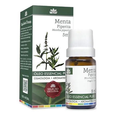 Óleo Essencial Puro De Menta Peperita Hortelã Para Aromaterapia, Massagem E Terapias Holísticas 5ml Wnf