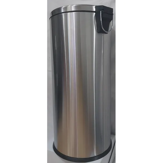 Papelera Con Tapa Acero Inoxidable 30 Litros
