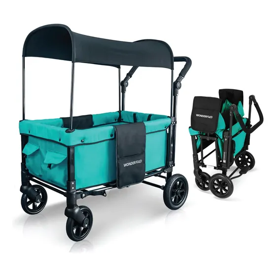 Cochecito Plegable, Verde Azulado W1og-tl Wonderfold