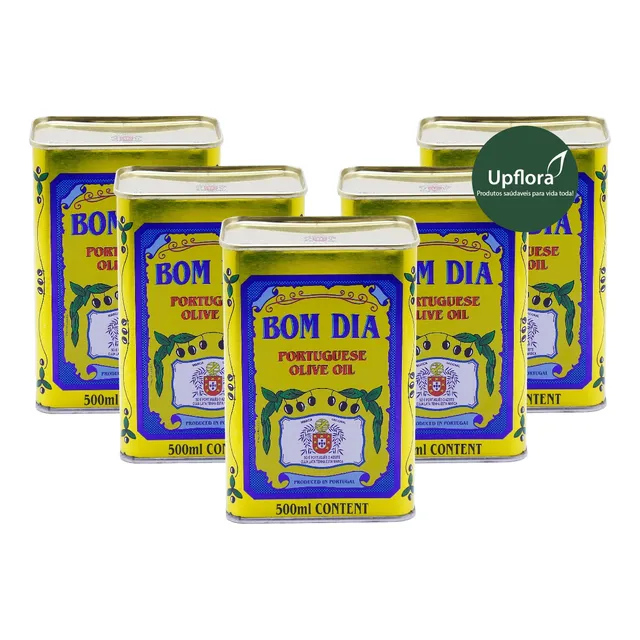 Kit 6 Latas Azeite Português Bom Dia Tipo Único 500ml