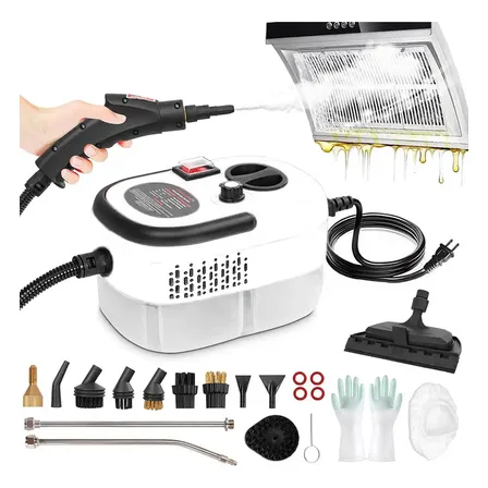 2500w Limpiador De Vapor Portátil A Presión De Alta Temperatura, Con 12 Cabezales De Cepillado, Eliminar Eficazmente La... Blanco