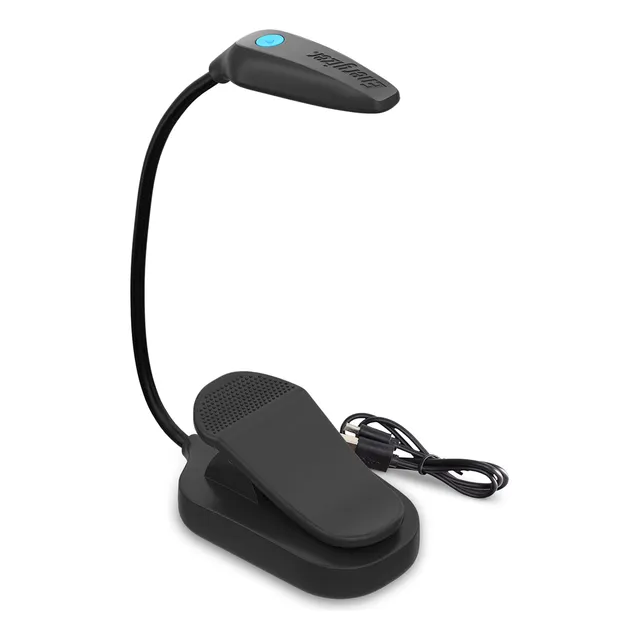 Luz Led Recargable Para Libro Flexible 3 Modos Con Clip