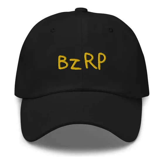 Bizarrap - Gorra Bzrp, Gorra Bordada Para Papá, Negro - Ge.