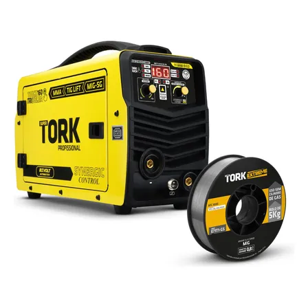 Maquina Solda Inversora Mig 160a Sem Gás Tig Mma + Arame 5kg