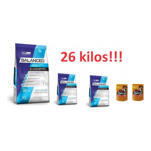 Vitalcan Balanced Perro Adulto Raza Grande 26 K+2 Pate+envio
