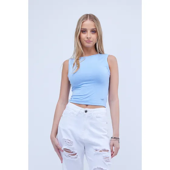 Musculosa Top Básica Lisa Varios Colores S M L Mujer Scombro