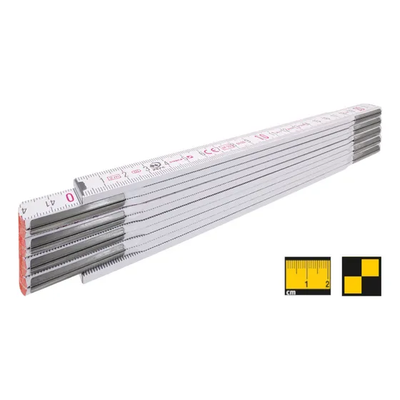 Metro De Madera Carpintero 2mt Stabila 1607 Premium Blanco