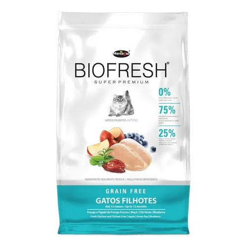 Ração Para Gatos Filhote Sabor Frango 1,5kg Biofresh