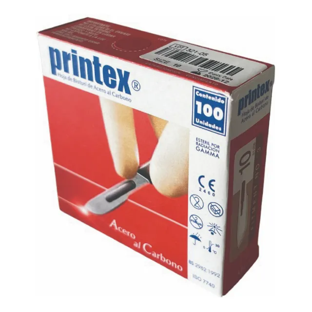 Hojas De Bisturí Printex Número 10 Caja X 100 Un.