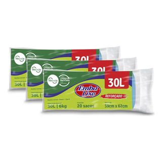 Saco De Lixo 30 L Azul Reforçado Kit 60 Un Lixeira Grande Saco De Lixo 30 L Azul Reforçado Kit 60 Un Lixeira Grande
