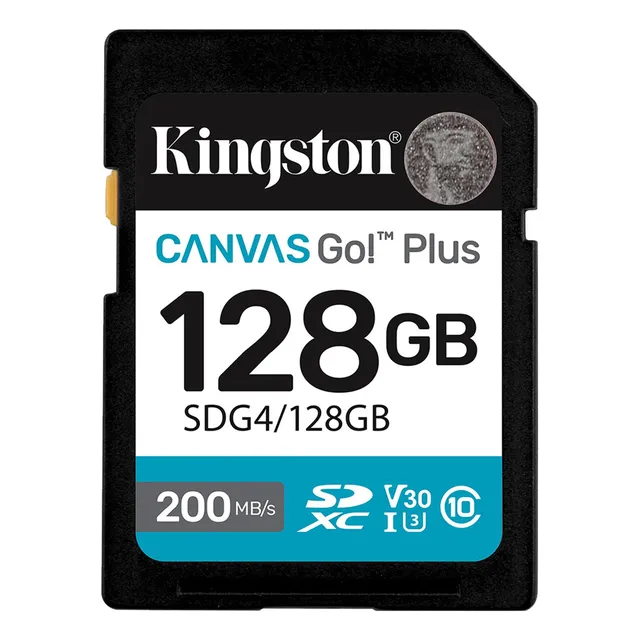 Tarjeta de memoria Kingston SDG4/128GB Canvas Go Plus 128GB