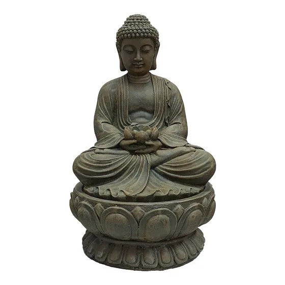Fonte Buda Flor De Lotus P A:51 L:30 Cimento  Pronta Entrega