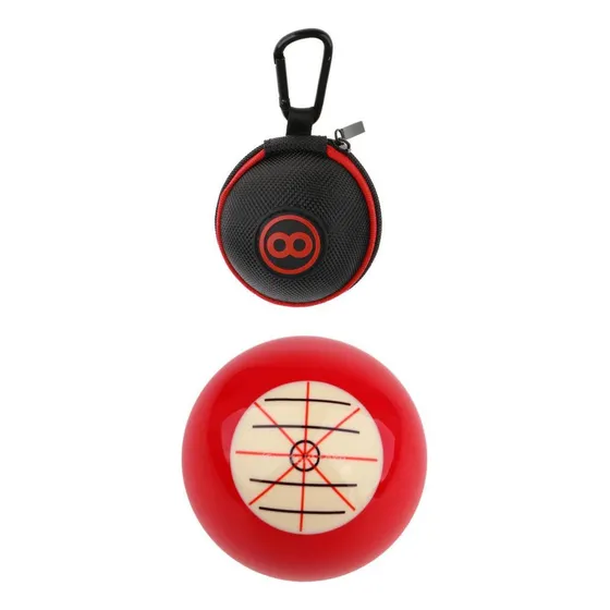De Billar De Resina Blanca Y Roja + Estuche Con Clip /