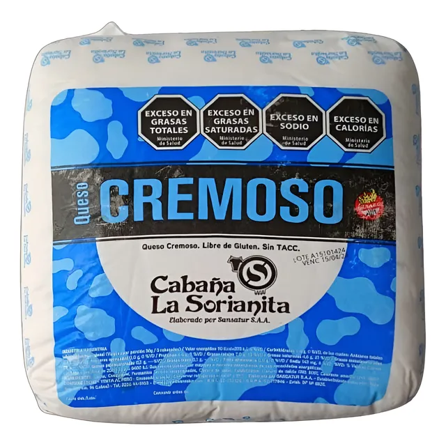 Queso Cremoso Cabaña La Sorianita Sin Tacc.