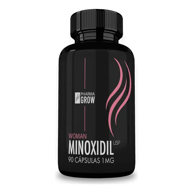 Pharma Grow Minoxidil 1mg Anticaída Cabello Mujeres 90 Cáps