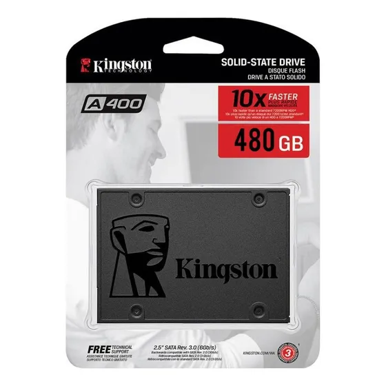 Disco Sólido Ssd Kingston A400 480gb Sata 2.5 500mb/s