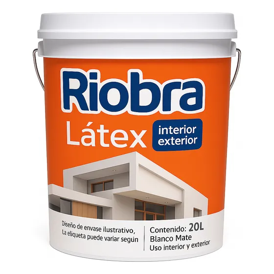 Pintura Látex Blanca Interior Exterior 20 Litros Alta Cobertura Obra Muro - Antihongo