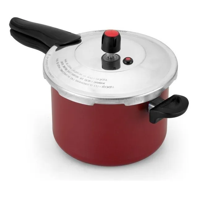 Panela De PressĂŁo Fechamento Externo Antiaderente 4,5l Cor Vermelho Panela De PressĂŁo Fechamento Externo Antiaderente 4,5l Cor Vermelho