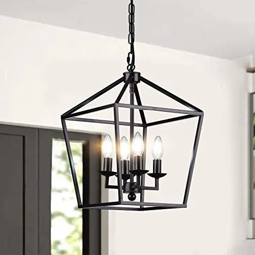 Lampara Araña Casa Campo Hueslite Vintage 4 Luz