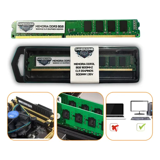 Memória Ram 8gb Desktop Ddr3 1600mhz Gamerzone