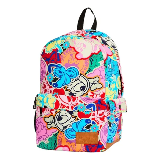 Mochila Mooving De Espalda Reforzada Mickey & Friends Fun Color Multicolor Diseño De La Tela Mickey And Friends Fun