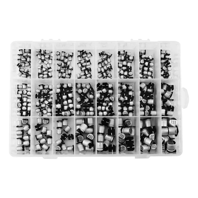 Condensador Electrolítico Kit 400 Piezas 24 Valores Smd
