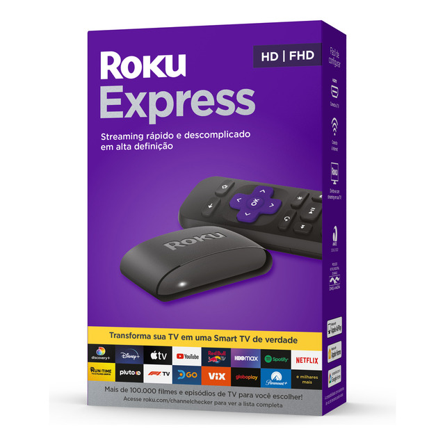 Roku Express | Dispositivo De Streaming Para Tv Hd/full Hd Com Controle Remoto Roku Express | Dispositivo De Streaming Para Tv Hd/full Hd Com Controle Remoto