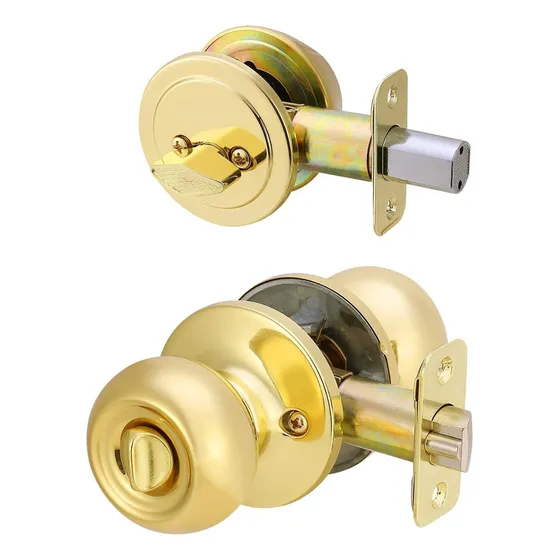 Cerradura Pomo De Puerta Exterior + Cerrojo Amazon Basics