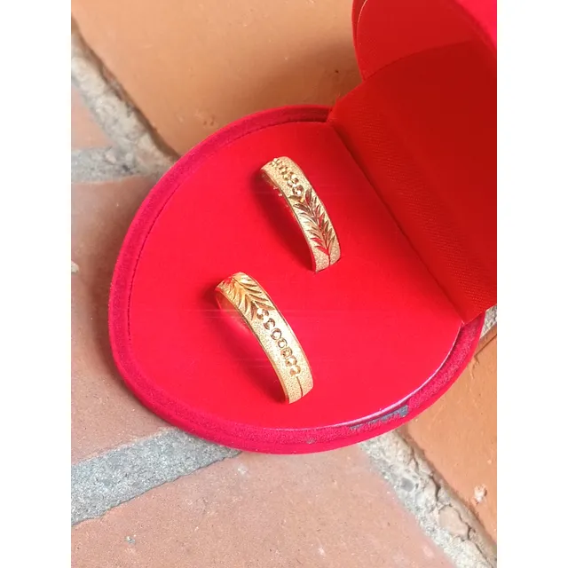 Anillo De Matrimonio En Plata 925 Con Baño De Oro 18kts