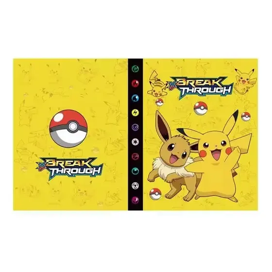 Pasta Album Pokémon Tcg 240 Cards 30 Folhas Eevee Pikachu
