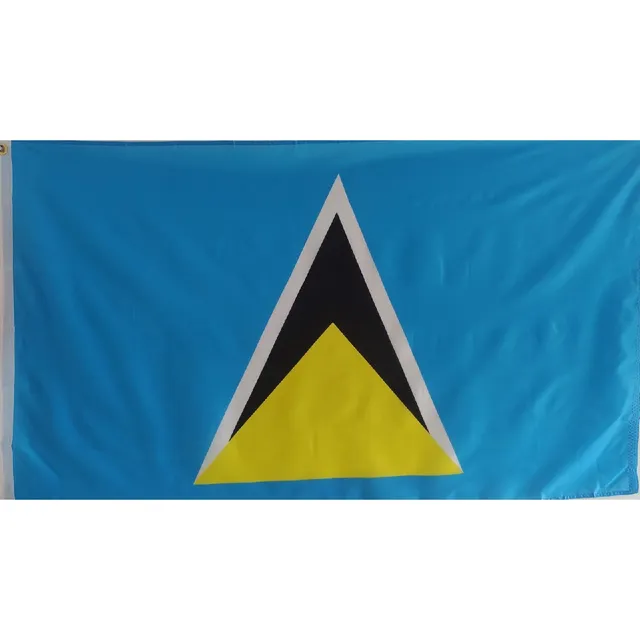 Bandera De Santa Lucia (tamaño 90x150cms)doble Faz Polyester