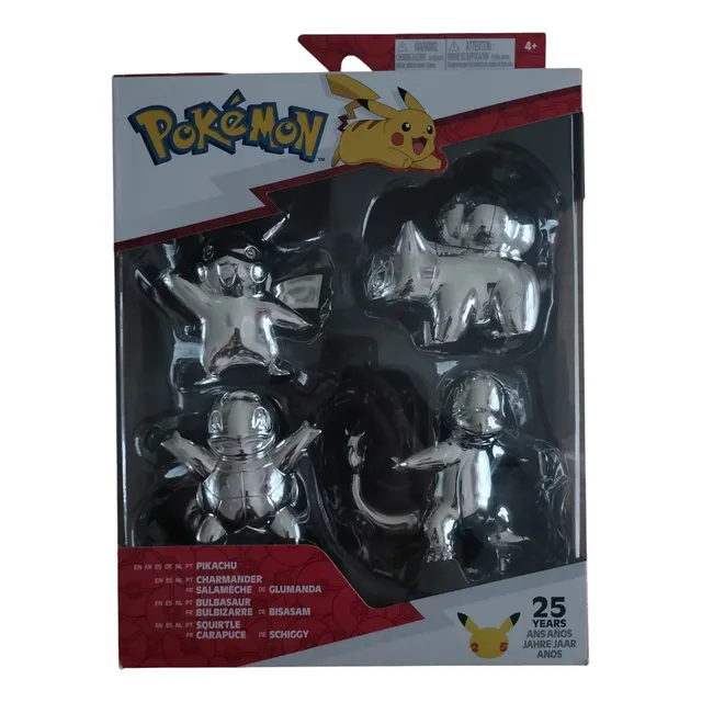 Pokemon 25th Anniversary Edition Silver Figurine Action