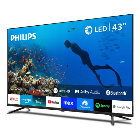 Smart TV Philips LED 43"" Ultra HD 4K Google Tv - 43pud7019