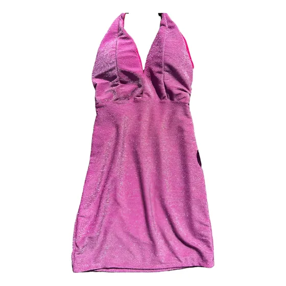 Vestido Satinado, Tiras Piedras Strass