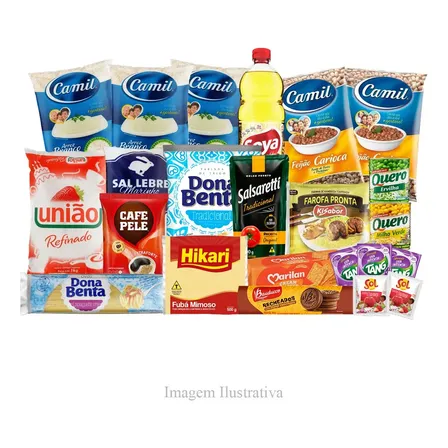 Cesta Básica Grande Completa Premium - 23 Itens