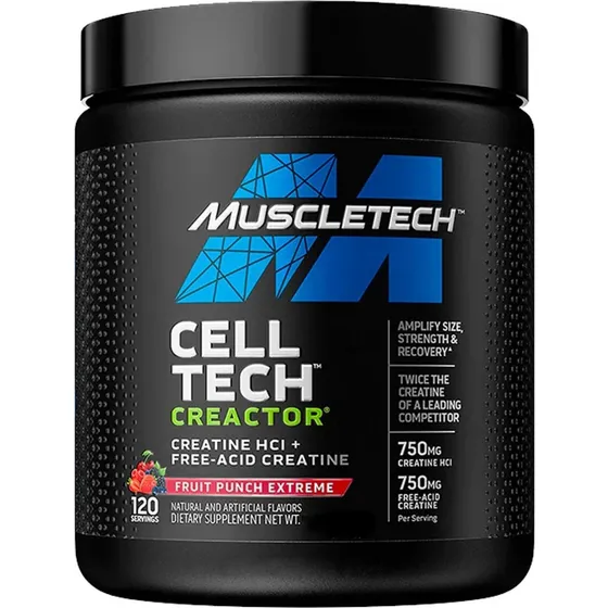Suplemento en polvo MuscleTech sabor fruit punch extreme x 274g