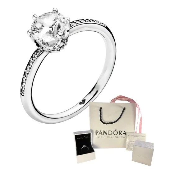 Anillo De Compromiso Pandora Corona Brillante