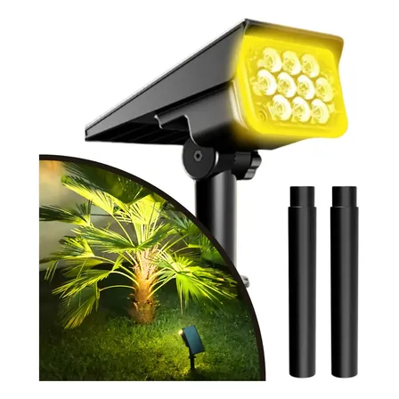 Luz De Jardim Solar Externa Branco Quente 50w. Solar Amarelo