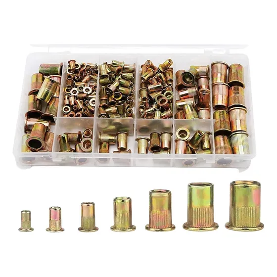 190 Rebites Rosca Interna M3 A M12 Profissional Aço Carbono