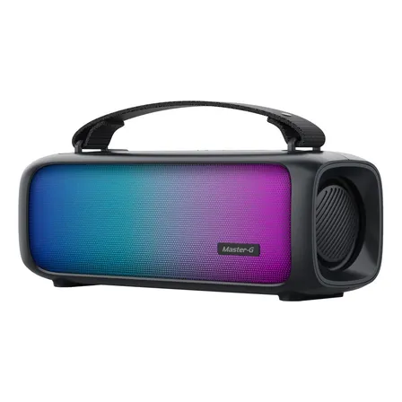 Parlante Bluetooth Portátil 10W Mgboom TrueWirelesss USB Jack 3.5mm Radio FM Master-G Color Negro