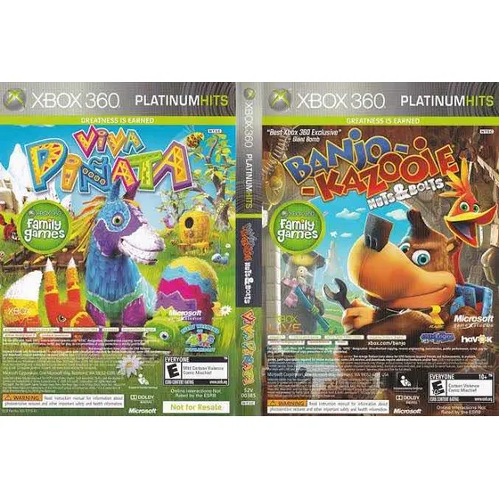 Jogo Xbox 360 Combo Banjo Kazooie E Viva Piñata Físico