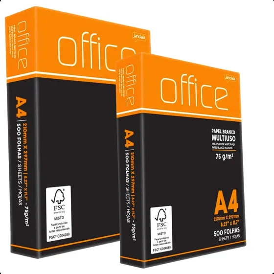 Papel Sulfite A4 1000 Folhas Cor Branco Offset 75g Premium!