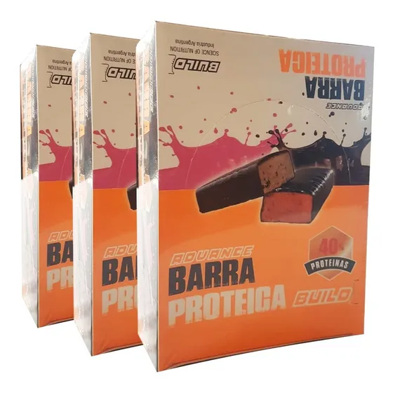 48 Barras Proteicas 50gramos Advance Build Snack De Recupero Sabor Frutos Rojos