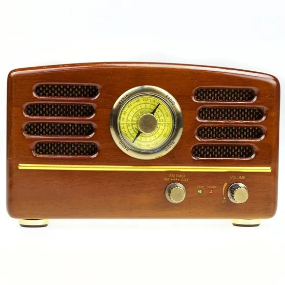 Replica Radio Am/fm Antigo Madeira Modelo R-202