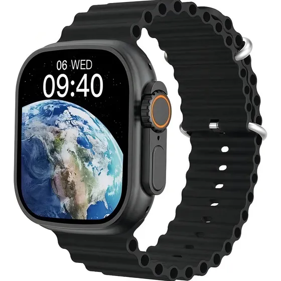 Smartwatch W68 + Ultra Plus Série 8 49mm Microwear 2023 Bon Vivant Digital Cor Preto