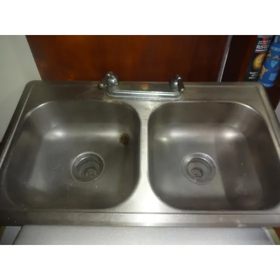Fregadero Acero Inoxidable Doble Poncheras Usado Impecable