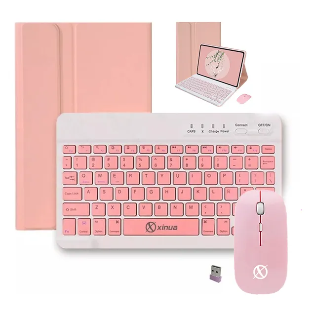 Funda Magnetica Con Teclado Bluetooth Para A7 Lite + Mouse