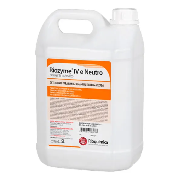 Detergente Enzimático Riozyme Iv E Neutro 5000ml Rioquímica