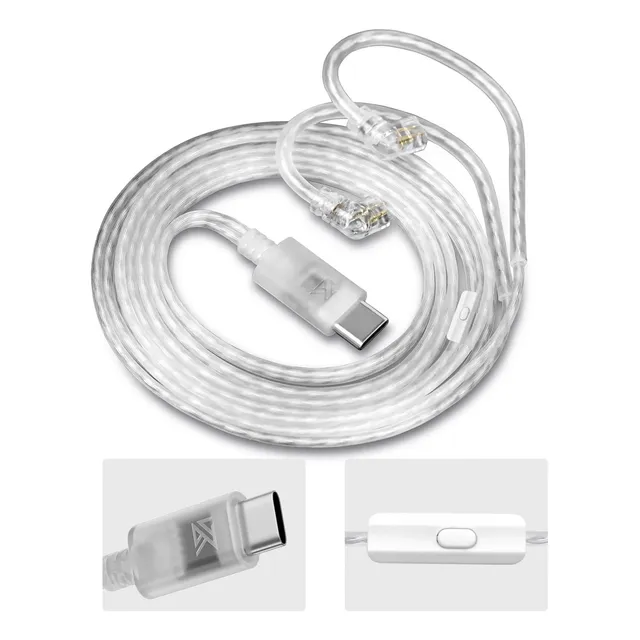 Cable Kz Audifonos Tipo C Mini Dac Reemplazo Actualizacion