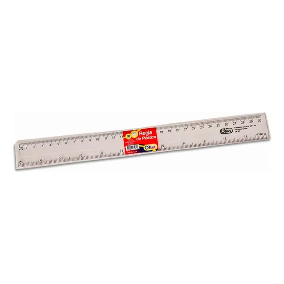 Regla Plástica De 30cm X3 Unidades